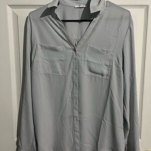 Sheer Button-Up Blouse